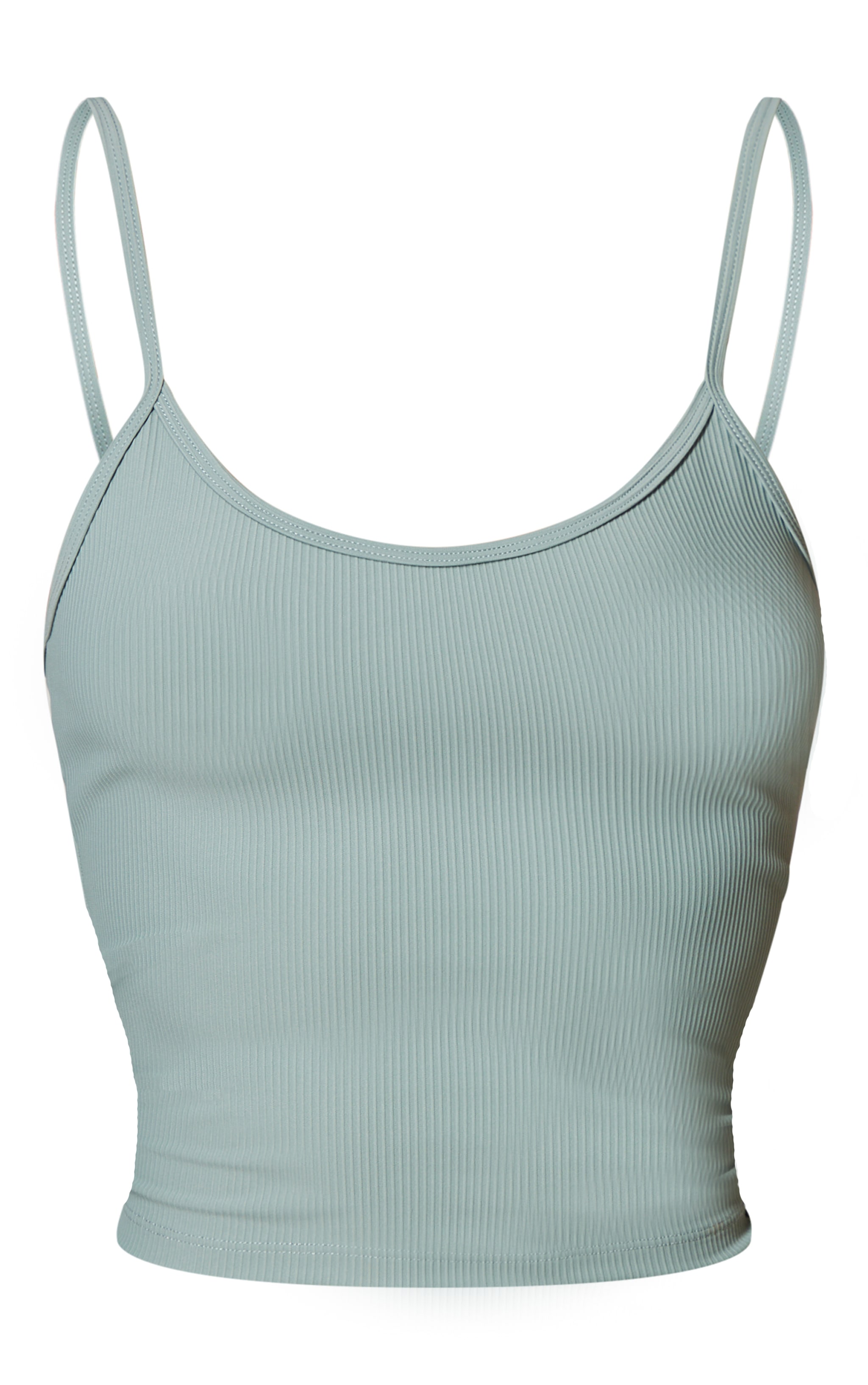 Sea Green Active Rib Strappy Vest Top image 5