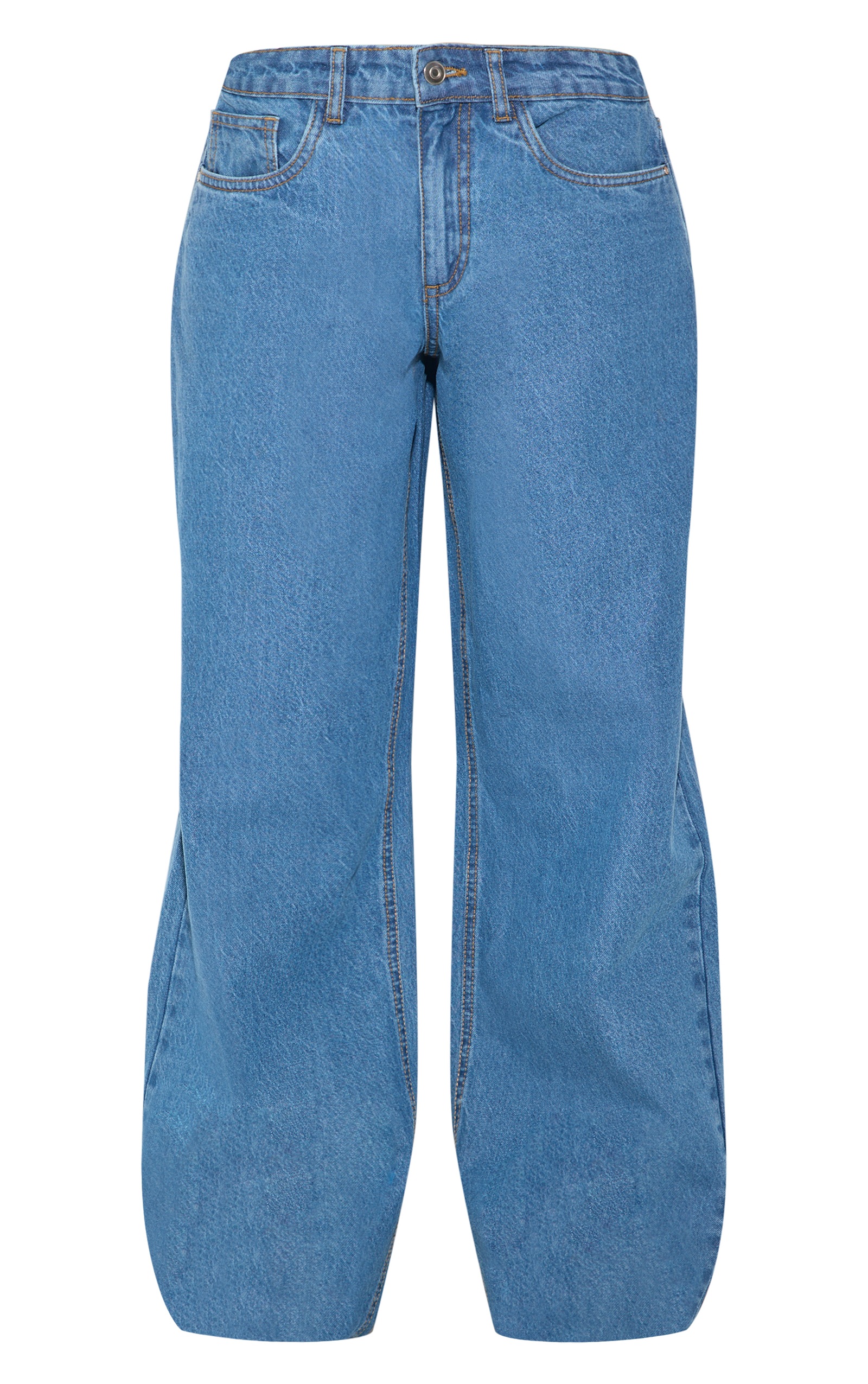 JERSEY Wide Leg Jeans - Mid Blue