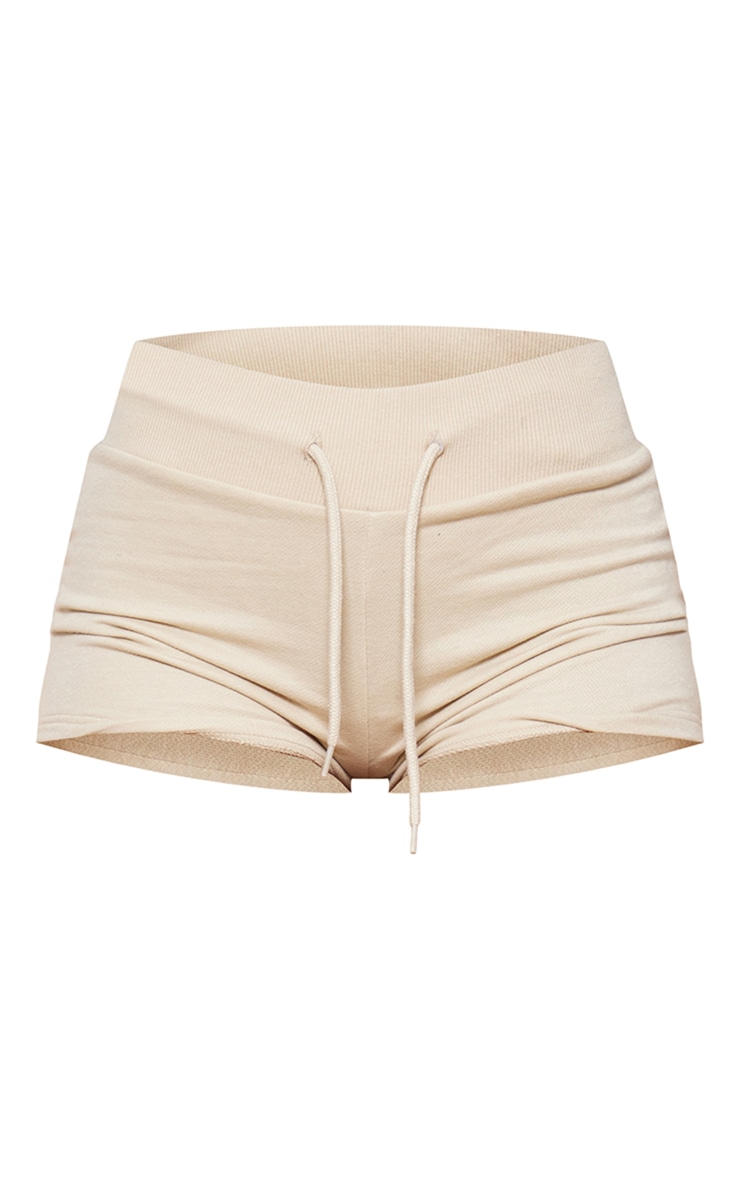 Mini short en sweat gris pierre à imprimé Hawaii sur les fesses image 6