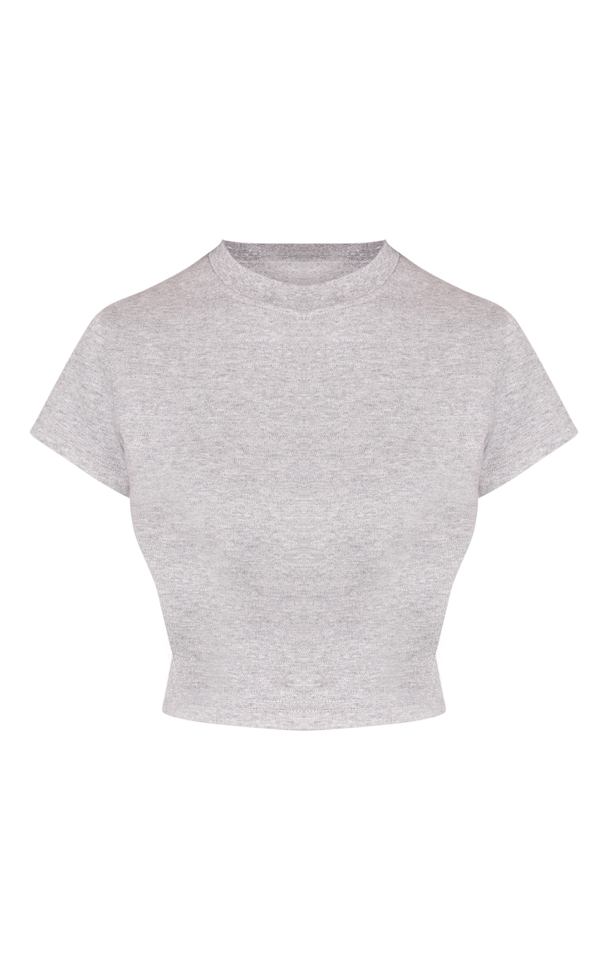 Petite Ash Grey Sweat Fitted Top image 5