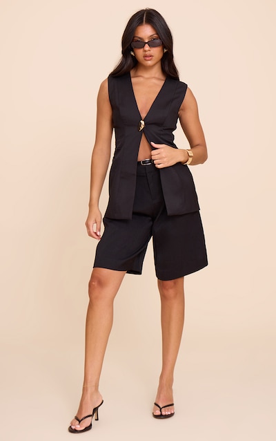 Short de tailleur long noir