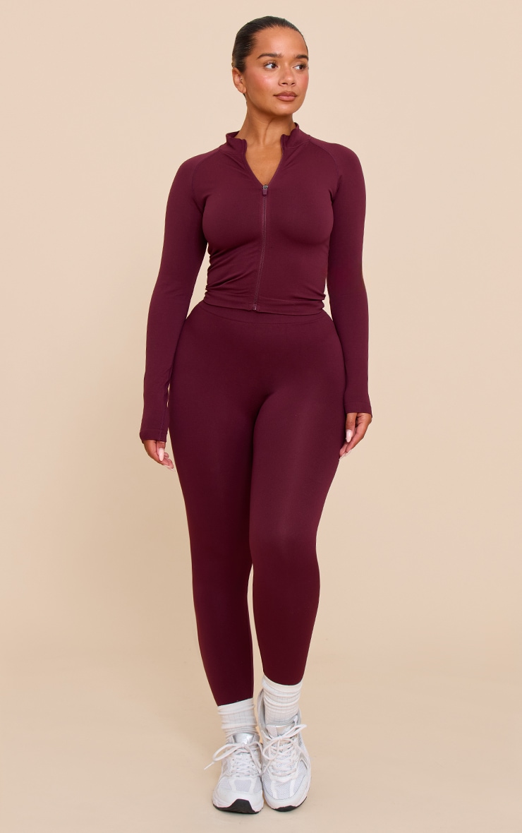SHAPE WINE SEAMLESS ACTIVE ZIP THROUGH JACKET image 3