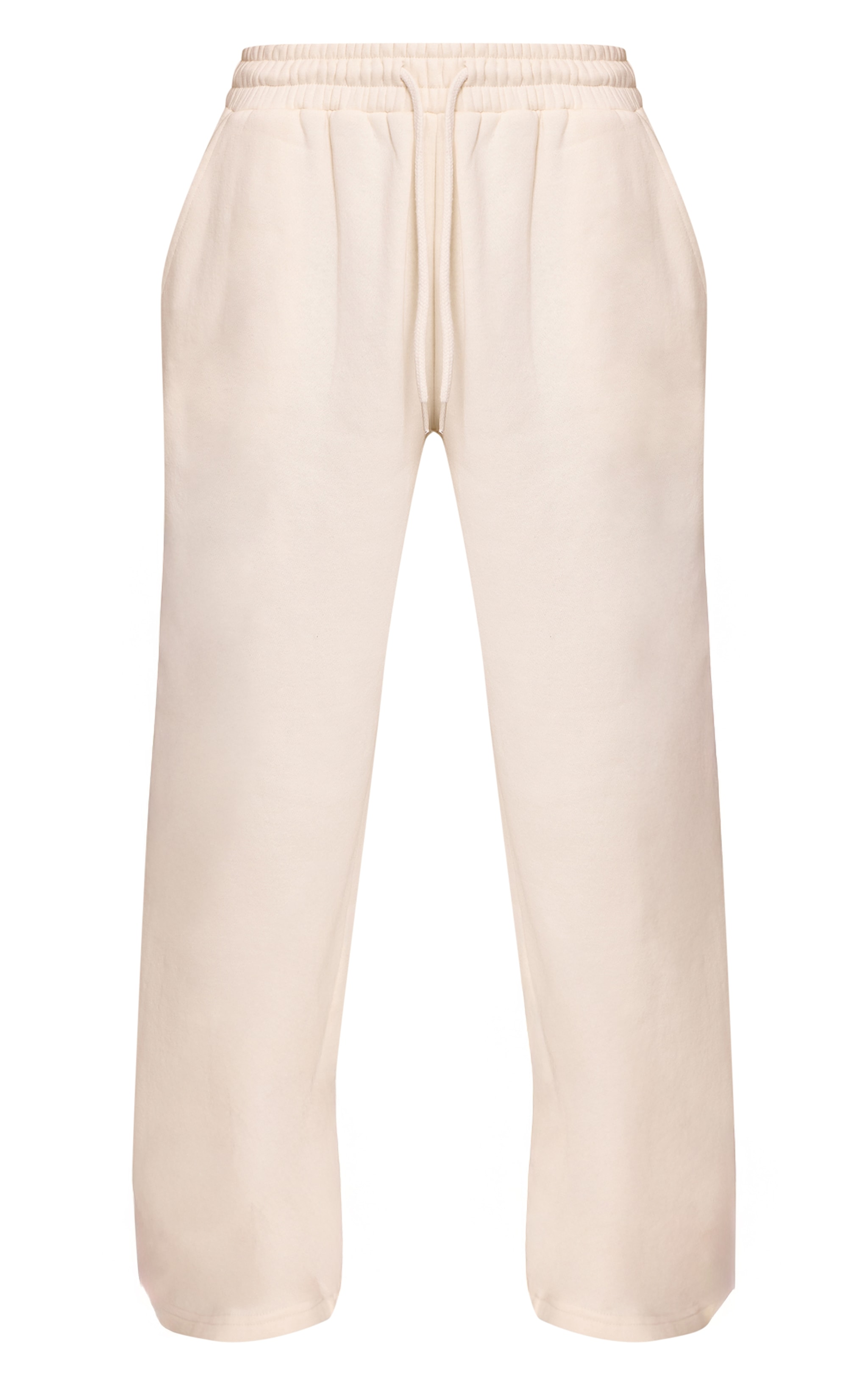 Petite Cream Mid Rise Drawstring Wide Leg Joggers  image 5