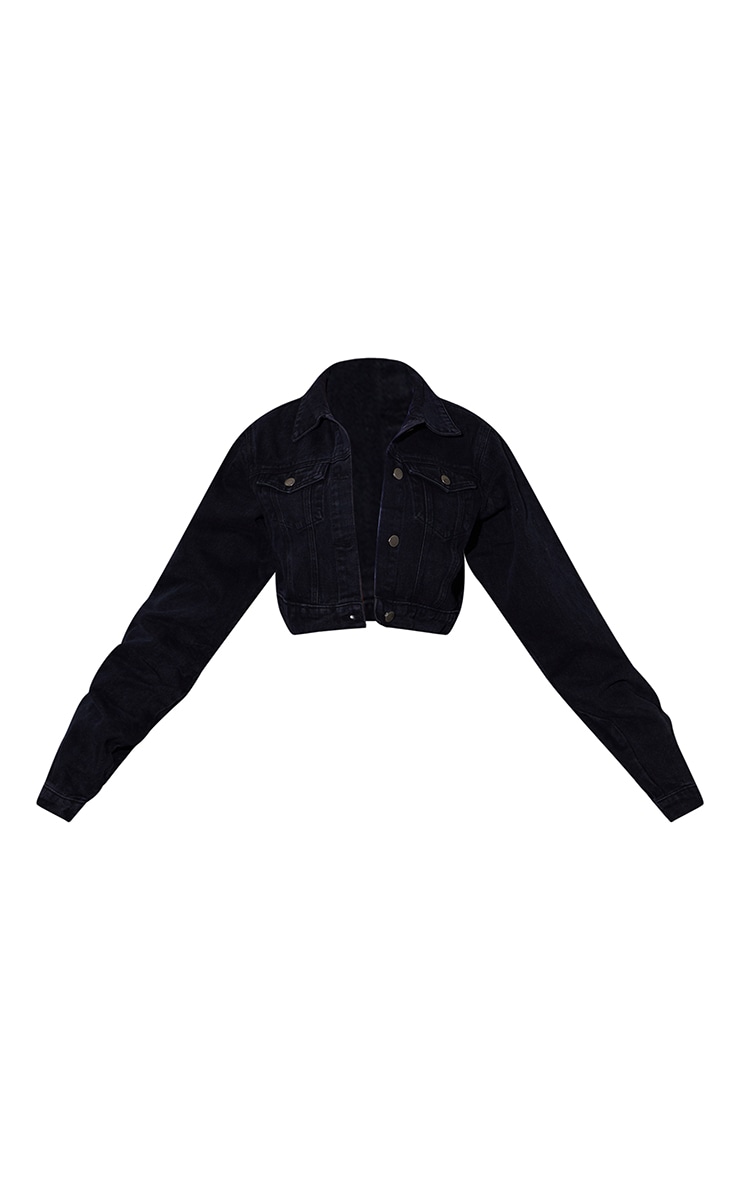 plt black denim jacket
