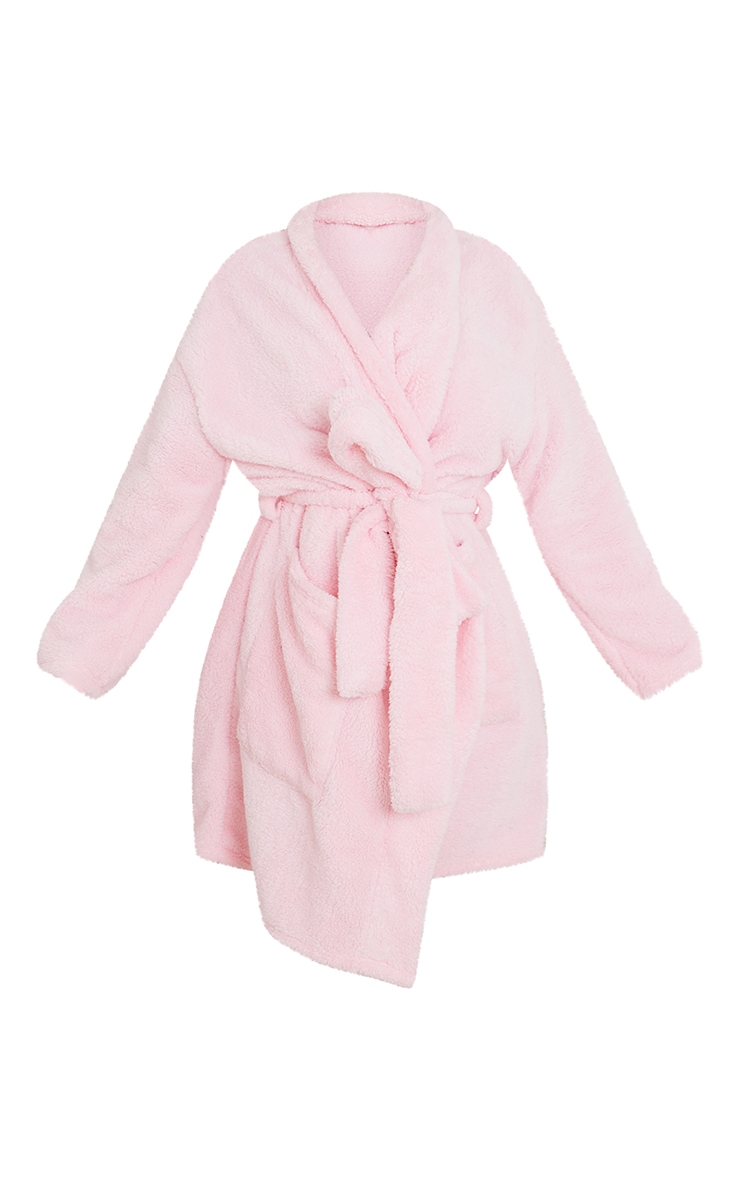 Pink Oversized Fluffy Bath Robe image 5