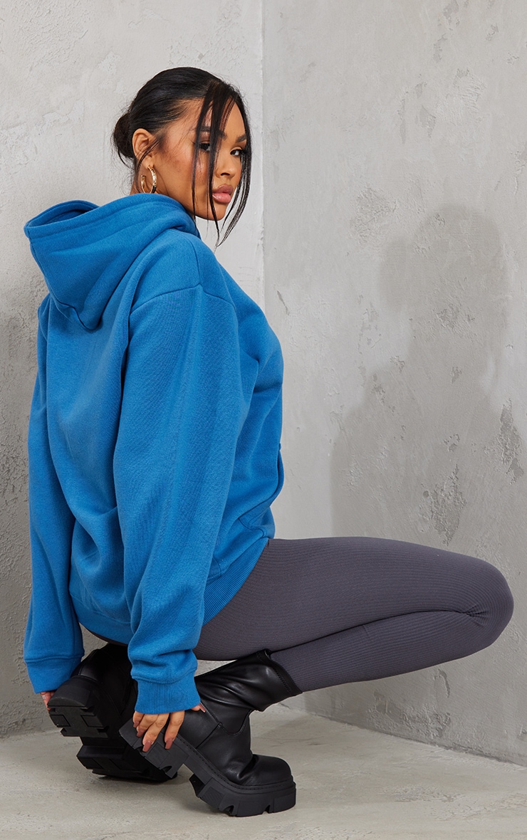 Hoodie oversize en sweat bleu nuit image 2