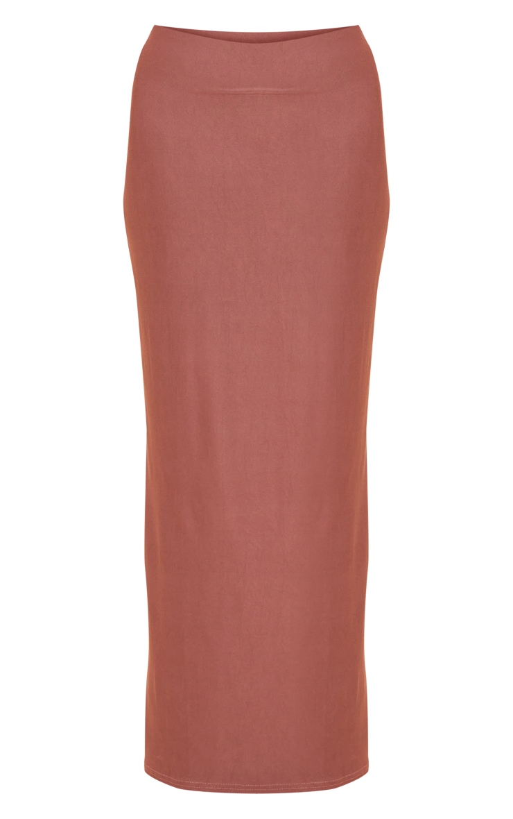 Mocha Soft Touch Low Rise Maxi Skirt image 5