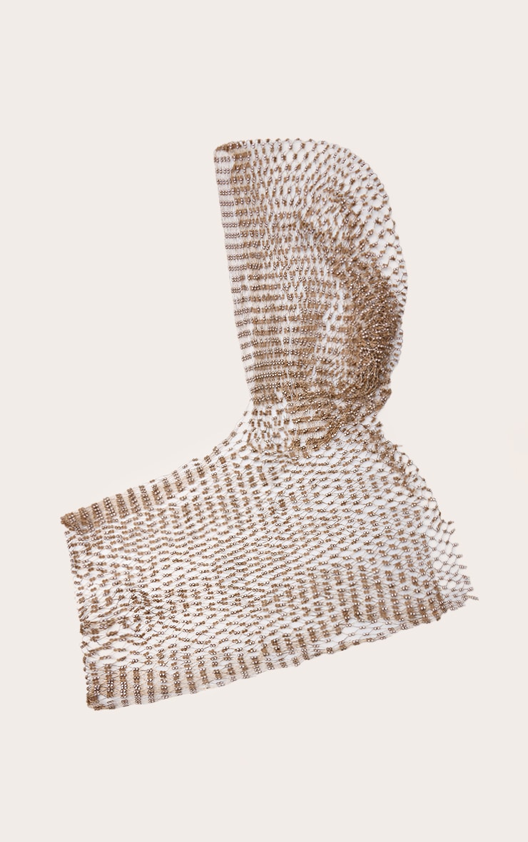 Gold Diamante Fishnet Snood image 2
