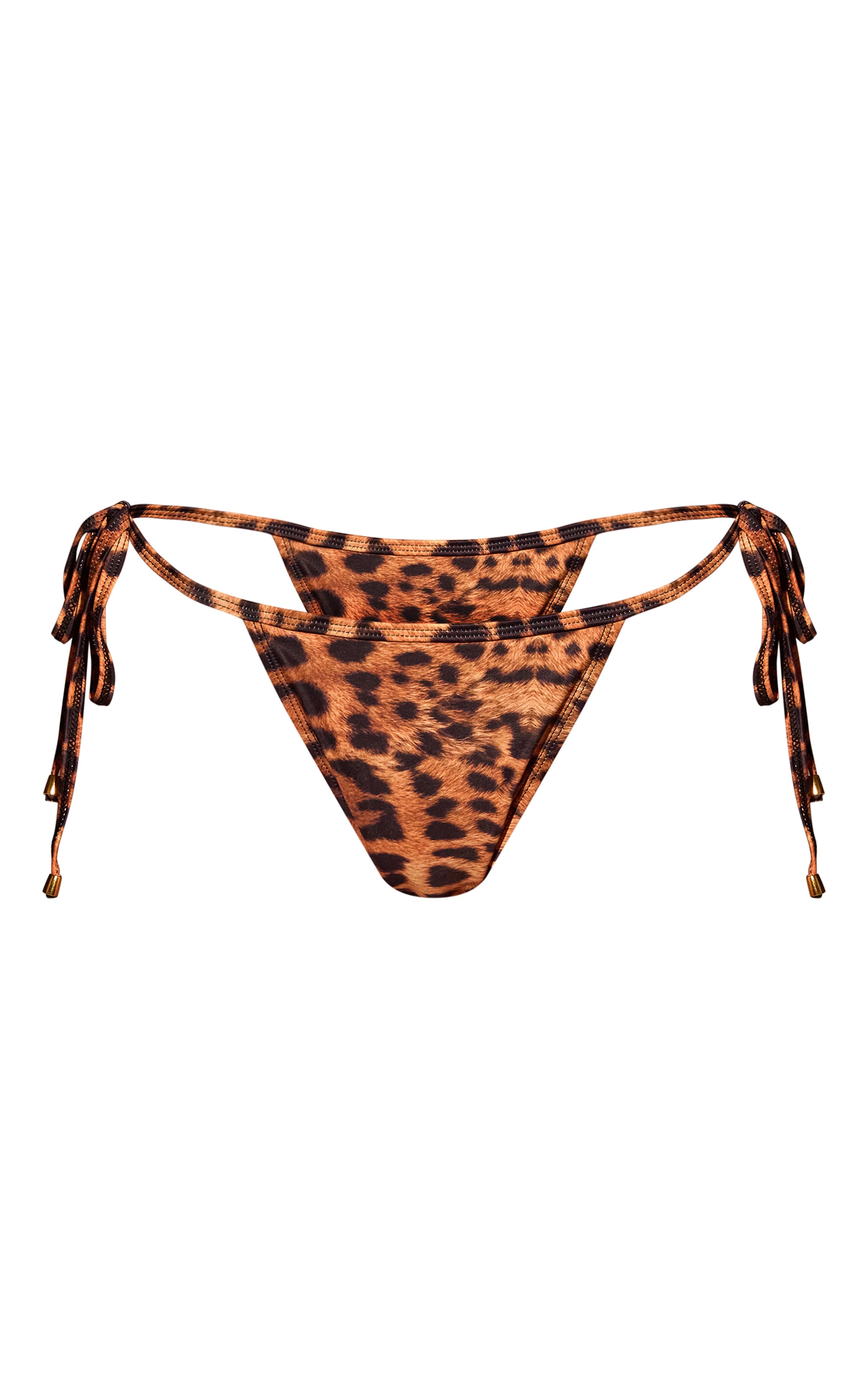 Leopard Print Basic Tie Side Bikini Bottoms image 5