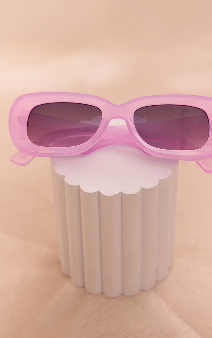 Baby Pink Oversized Retro Sunglasses image 2