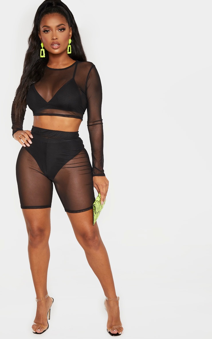 Shape - Short-legging noir en mesh
