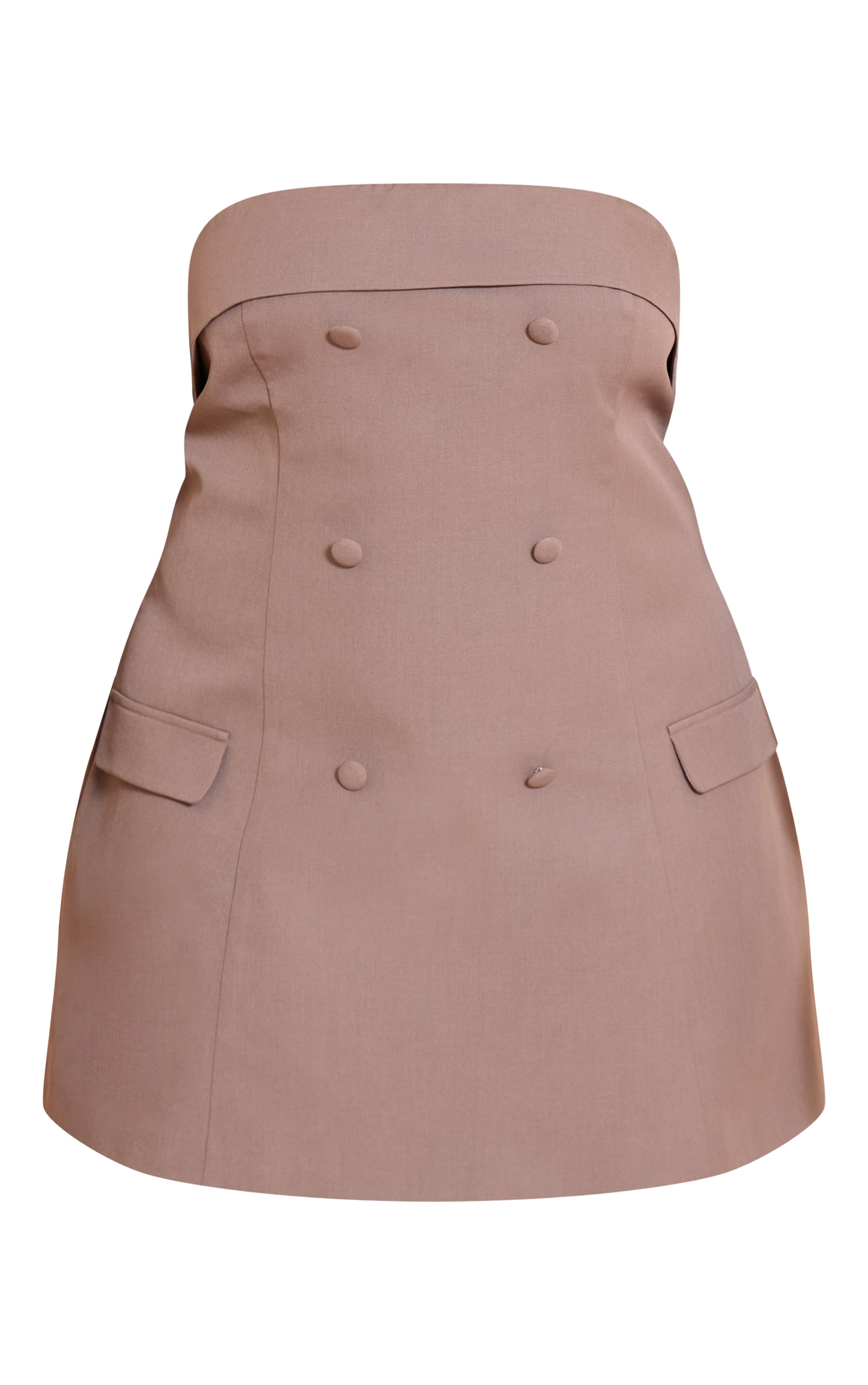 Plus Mushroom Bandeau Contrast Detail Mini Dress image 5