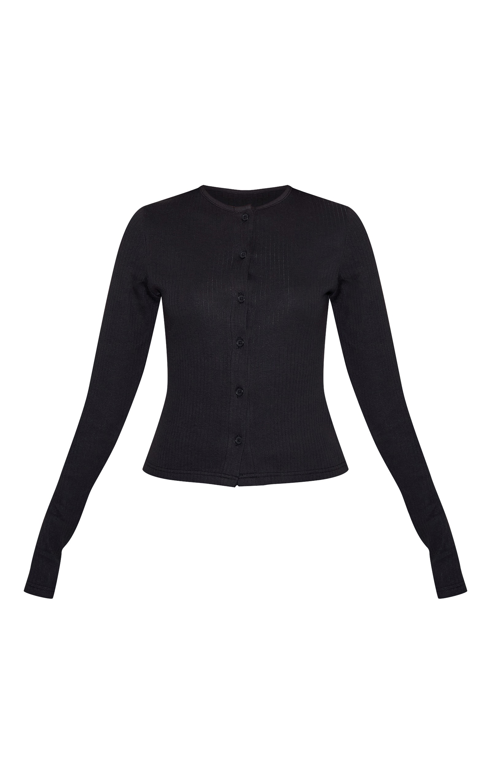 Contrast Button Up Long Sleeve Cardigan main image 0