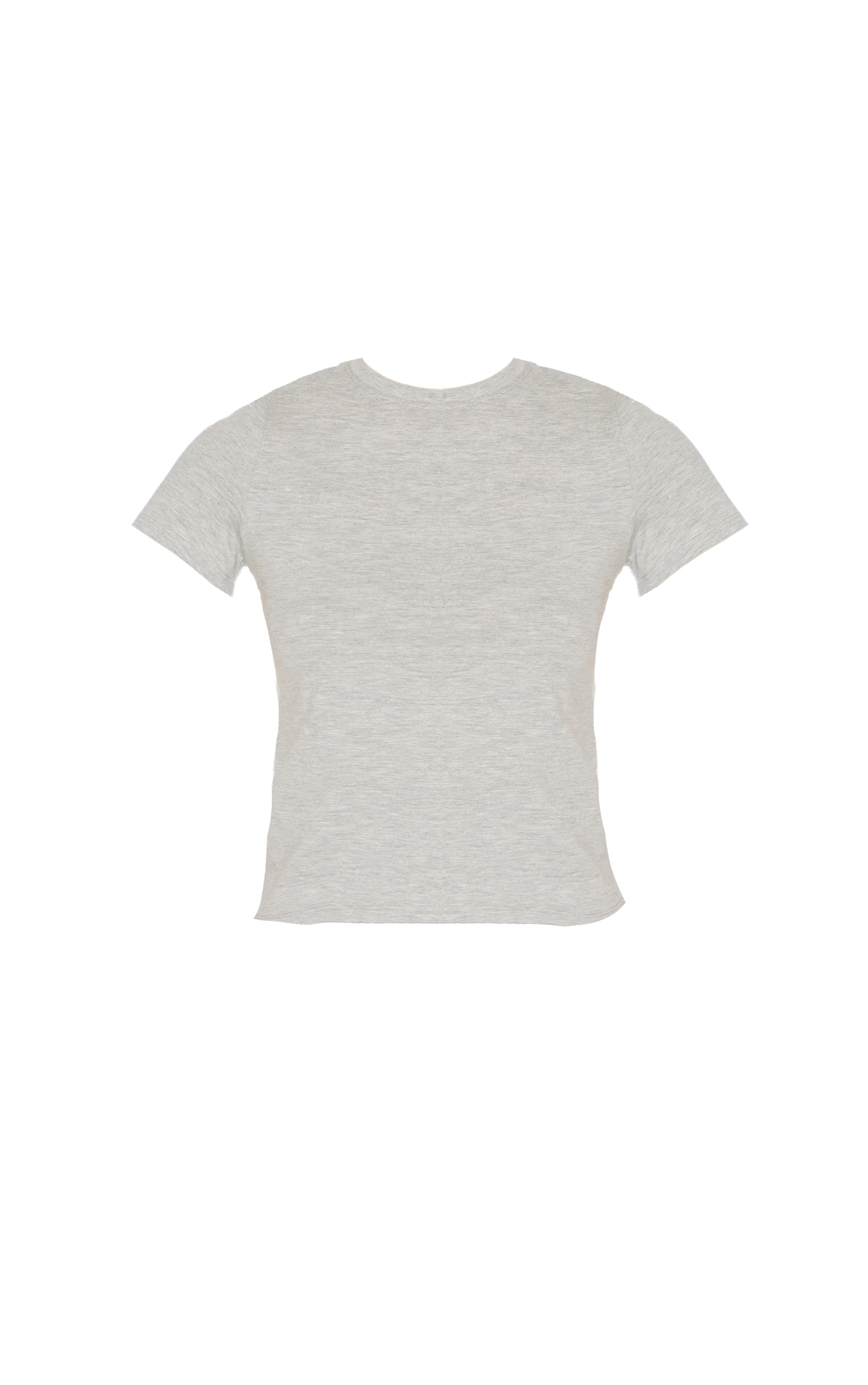 Tall Ash Grey Soft Cotton Crew Neck Short Sleeve Top image 5