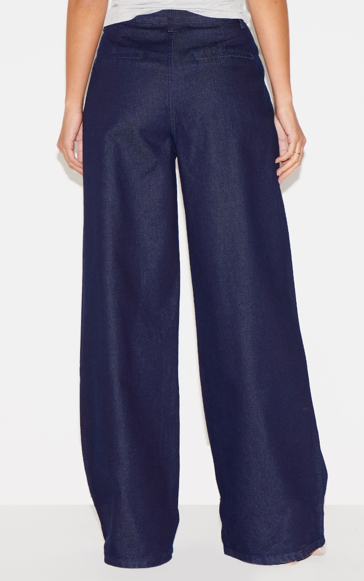  Dark Indigo High Waist Tailored Style Jeans image 3