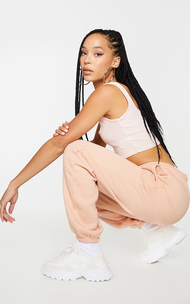 Pantalon de jogging rose passé casual