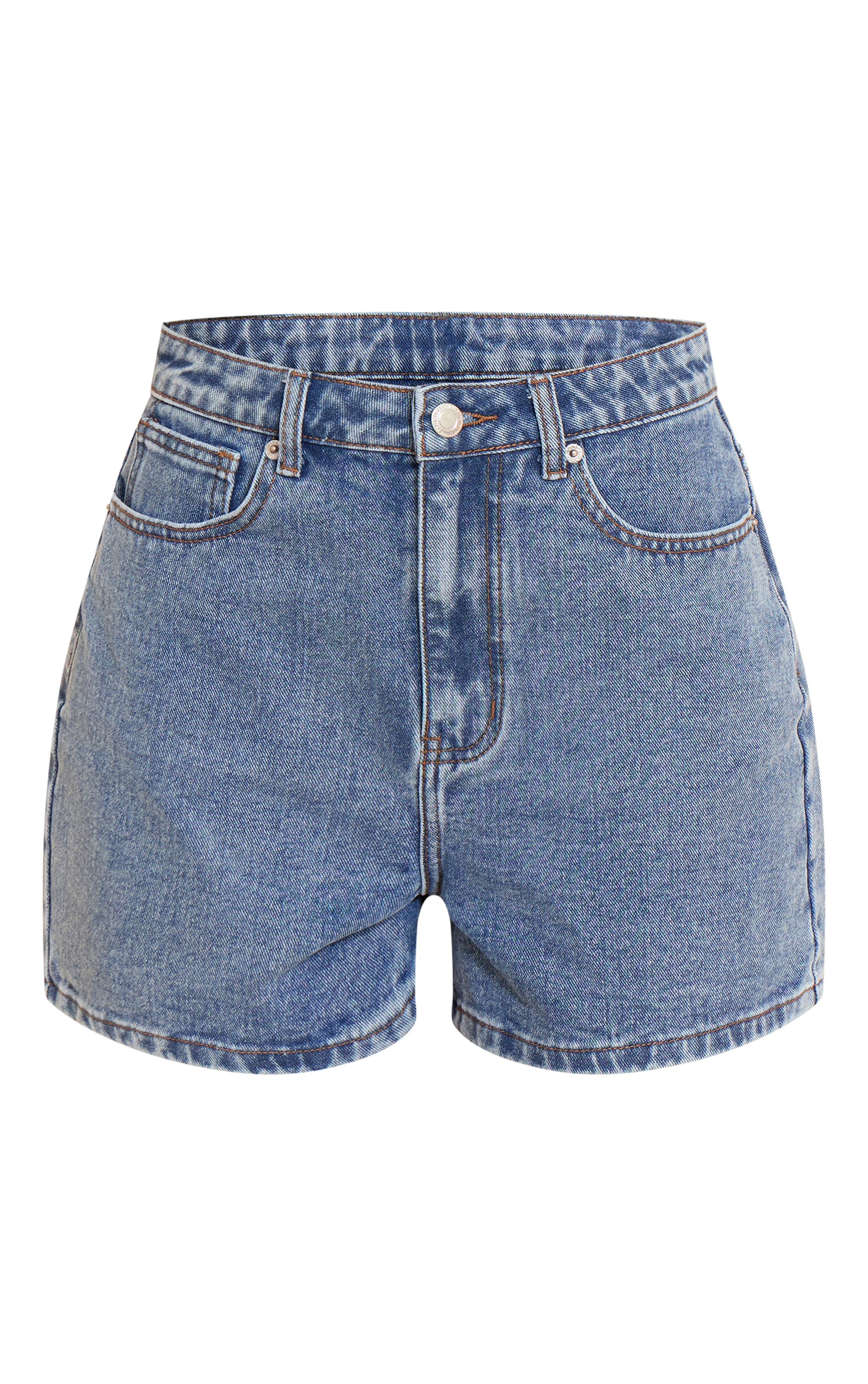 Tall Short mom en jean bleu moyen délavé à taille haute image 6
