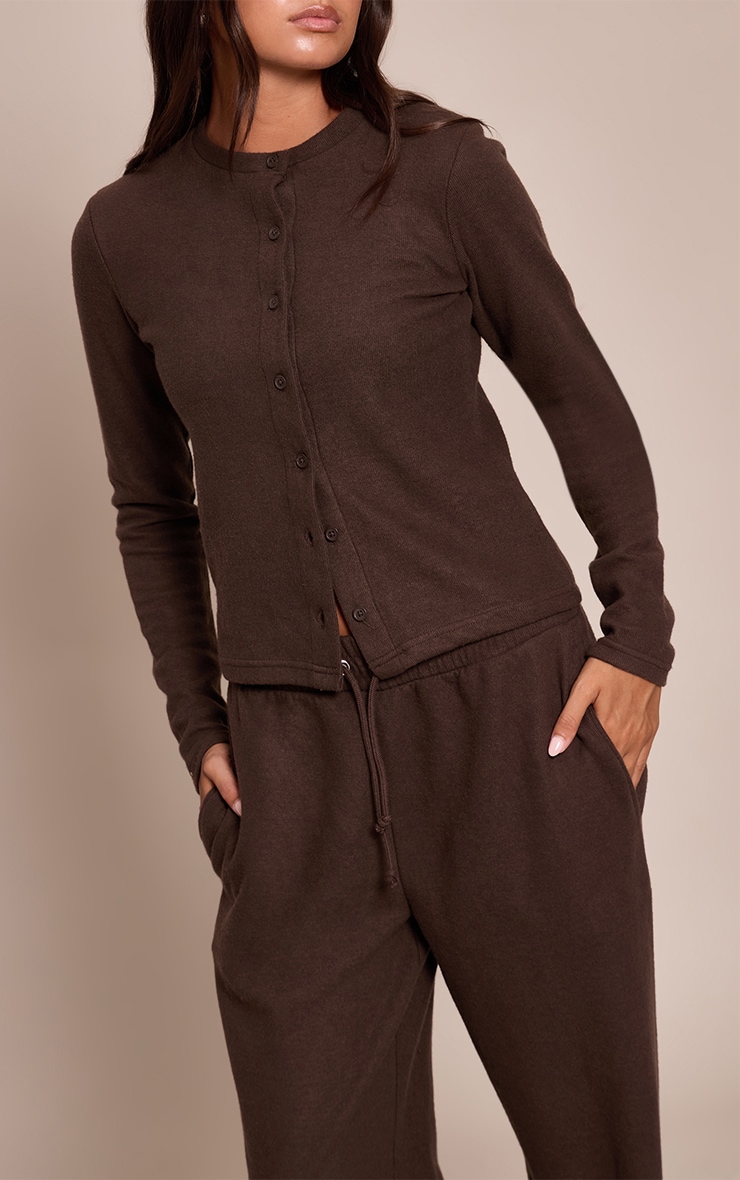 Chocolate Soft Touch Wide Leg Sweatpants image 4