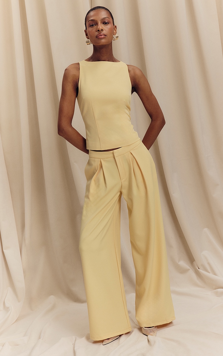 Lemon Woven Tailored Wide Leg Pants image 2