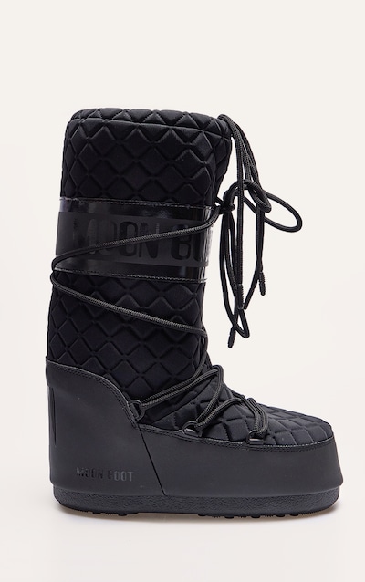 MOON BOOT Black Icon Quilt Boots