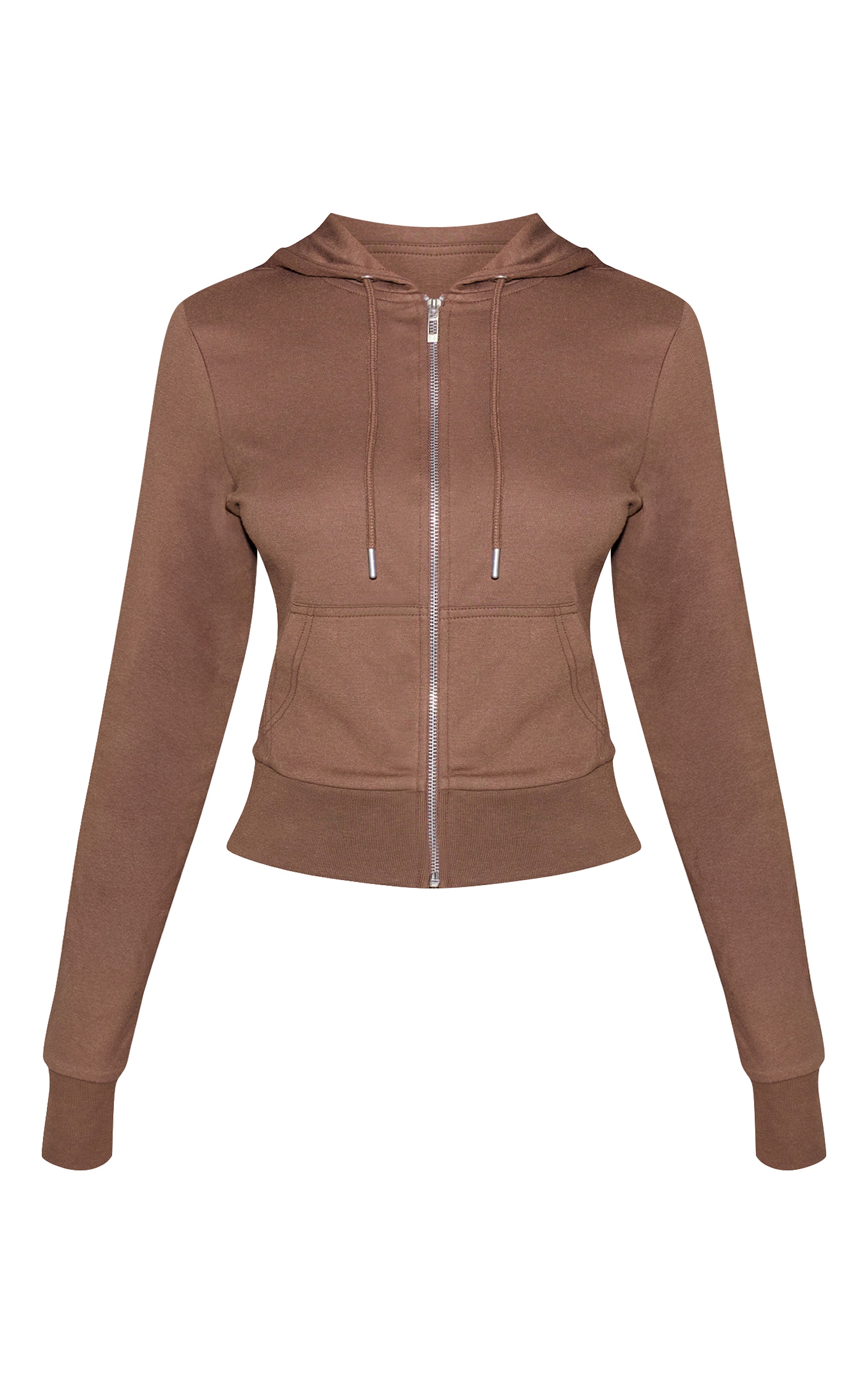Petite Mushroom Zip Up Fitted Hooded Jacket image 5