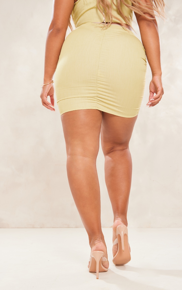 Ruched hem shop skirt