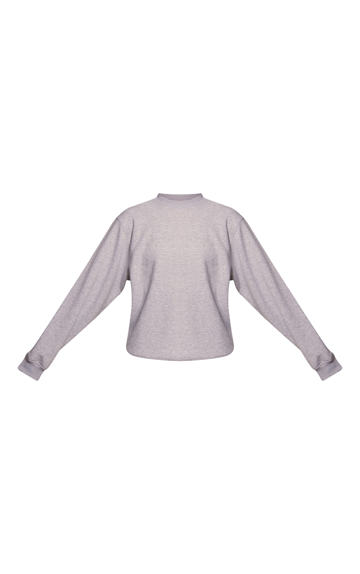 Ash Grey Cotton Fleece Pullover Sweatshirt image 5
