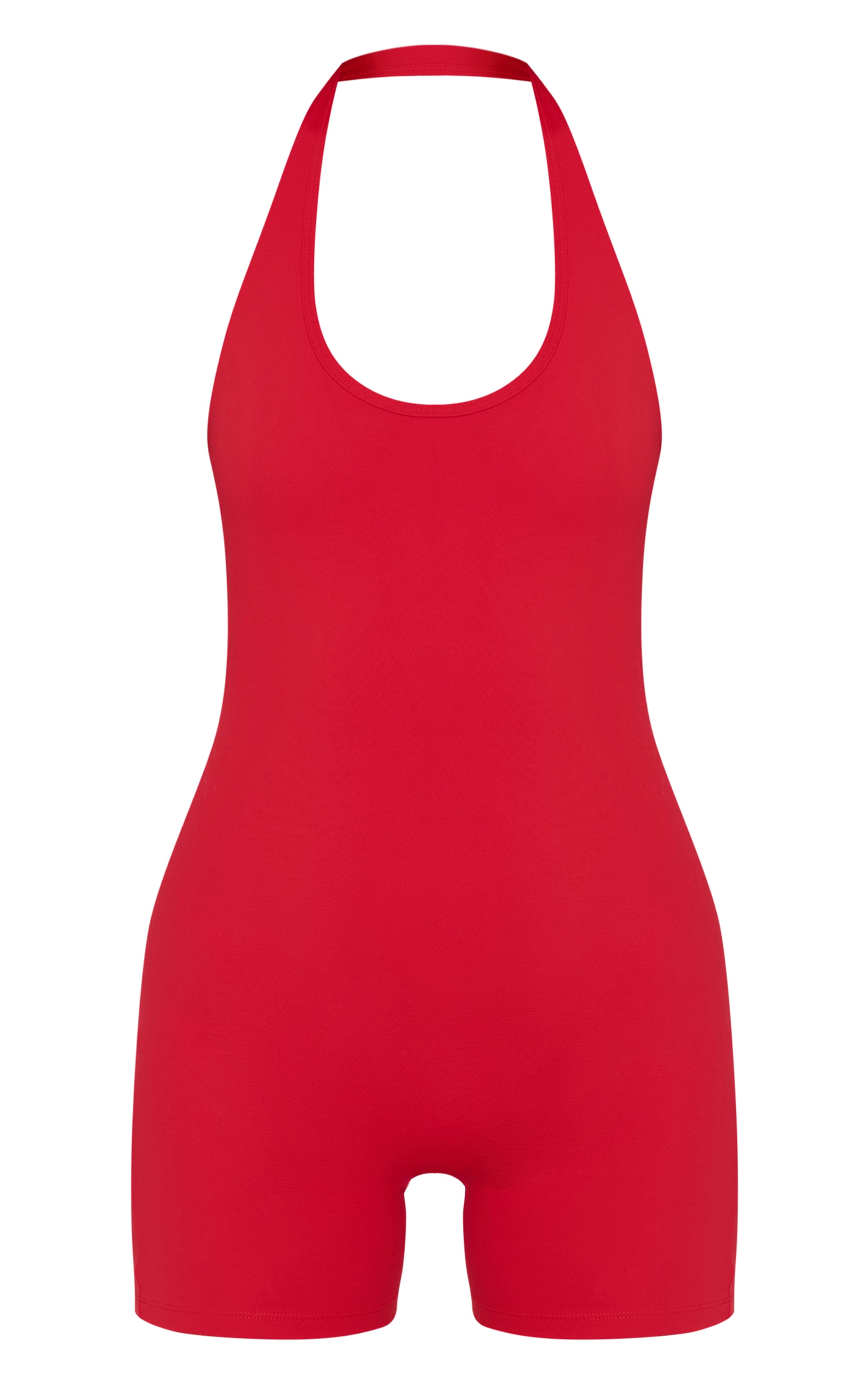 Red Sculpt Halterneck Mini Unitard image 5