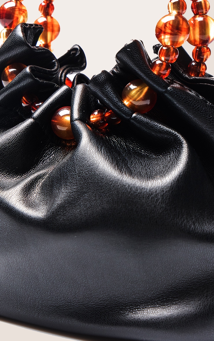 Black Tort Beaded Handle Grab Bag image 5