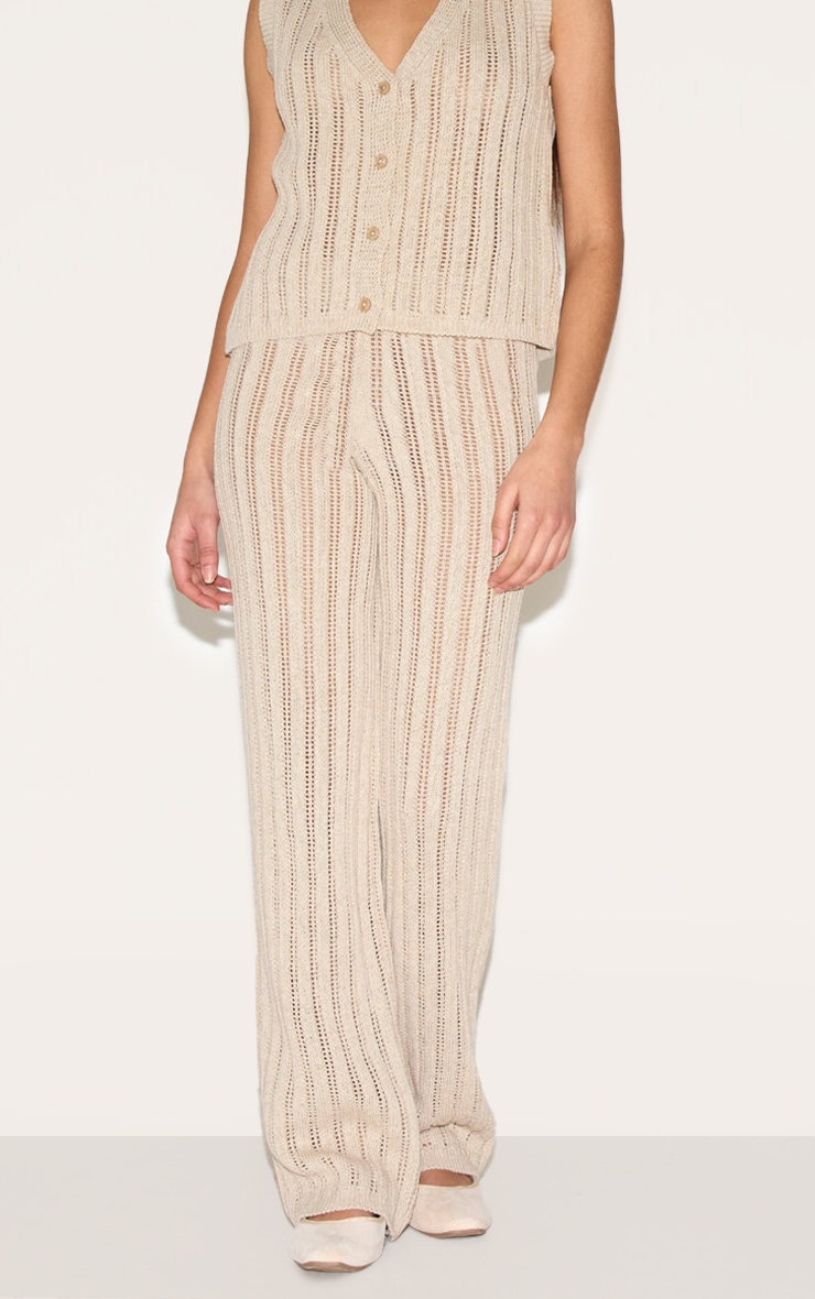 Petite Pantalon en maille tricot non colorée image 2