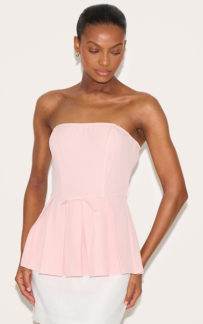 Pink Pleated Bandeau