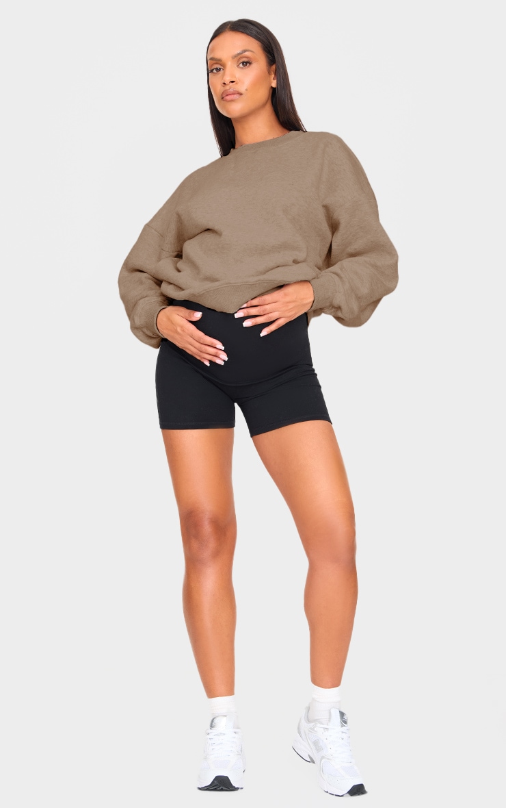 Maternity Taupe Ultimate Oversized Sweatshirt image 2