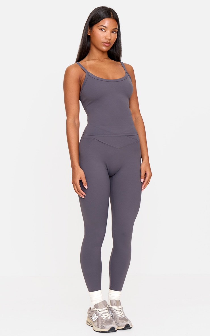 Charcoal Ultimate Sculpt Strappy Gym Vest image 3