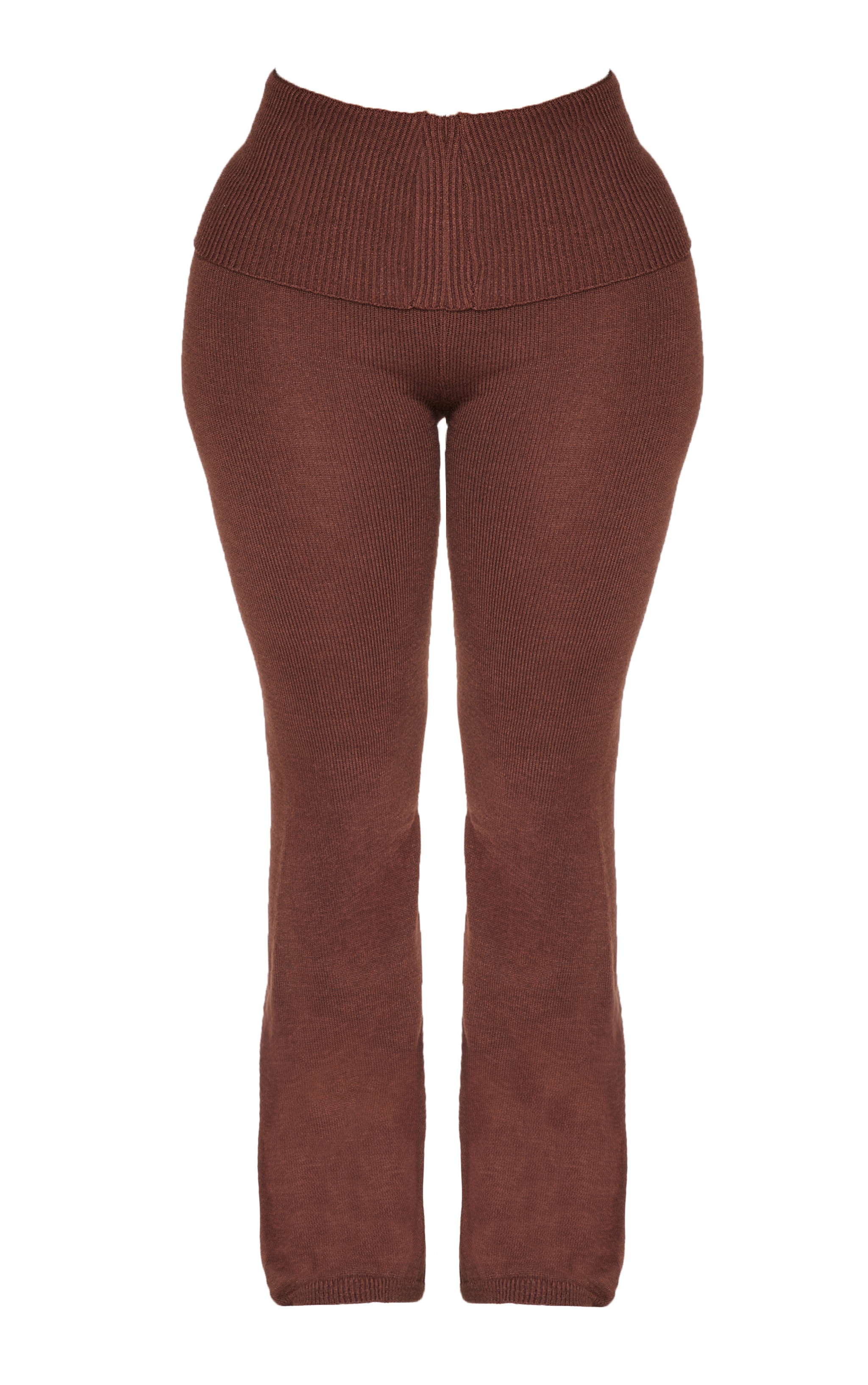 Shape Chocolate Knitted Flare Pants image 5