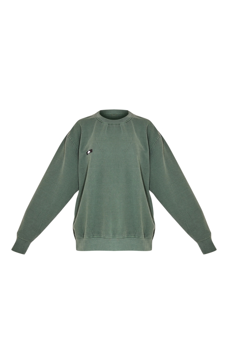 PRETTYLITTLETHING Studio Sweat bleu-vert délavé image 5