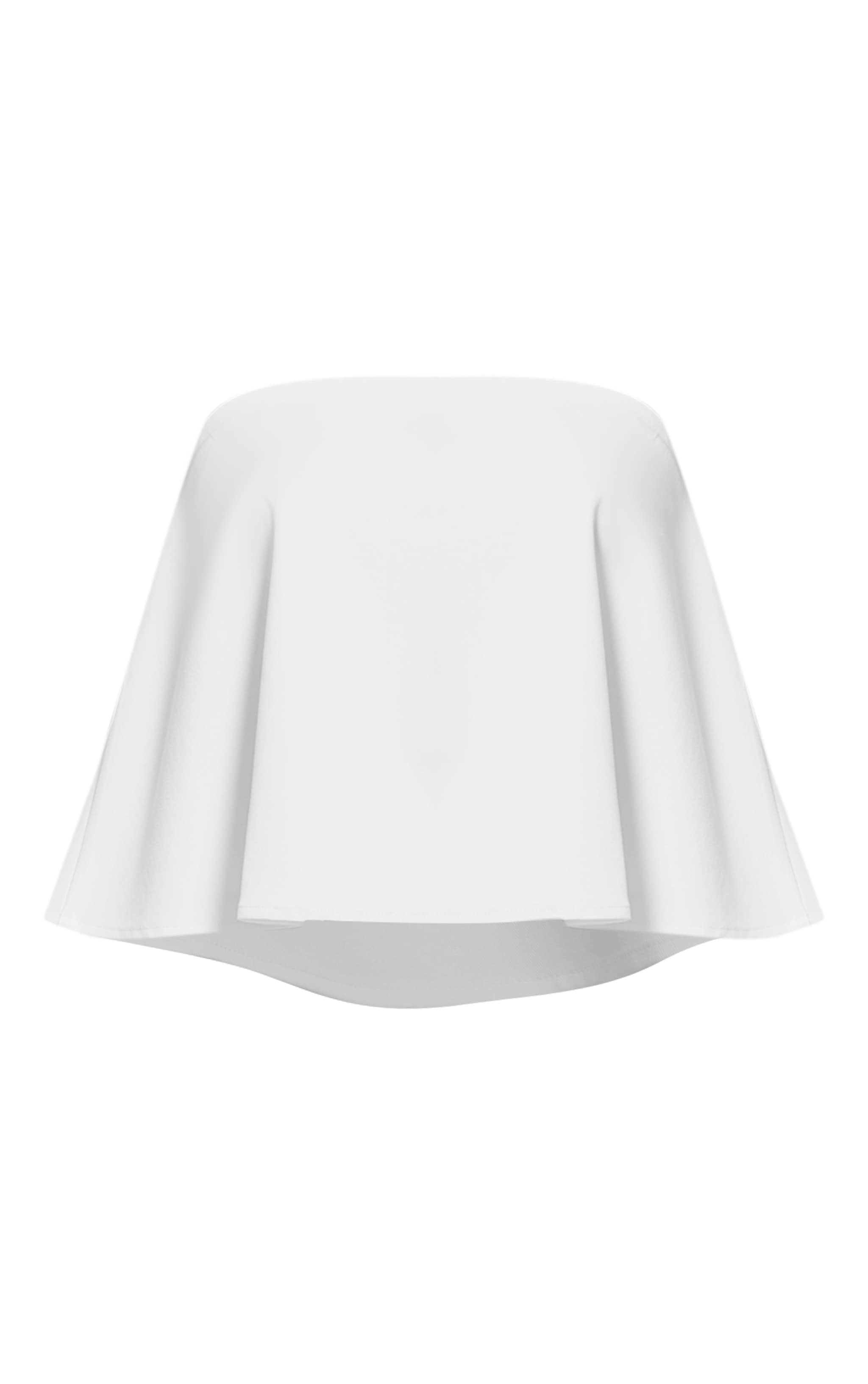 Bustier de tailleur fluide tissé blanc image 5