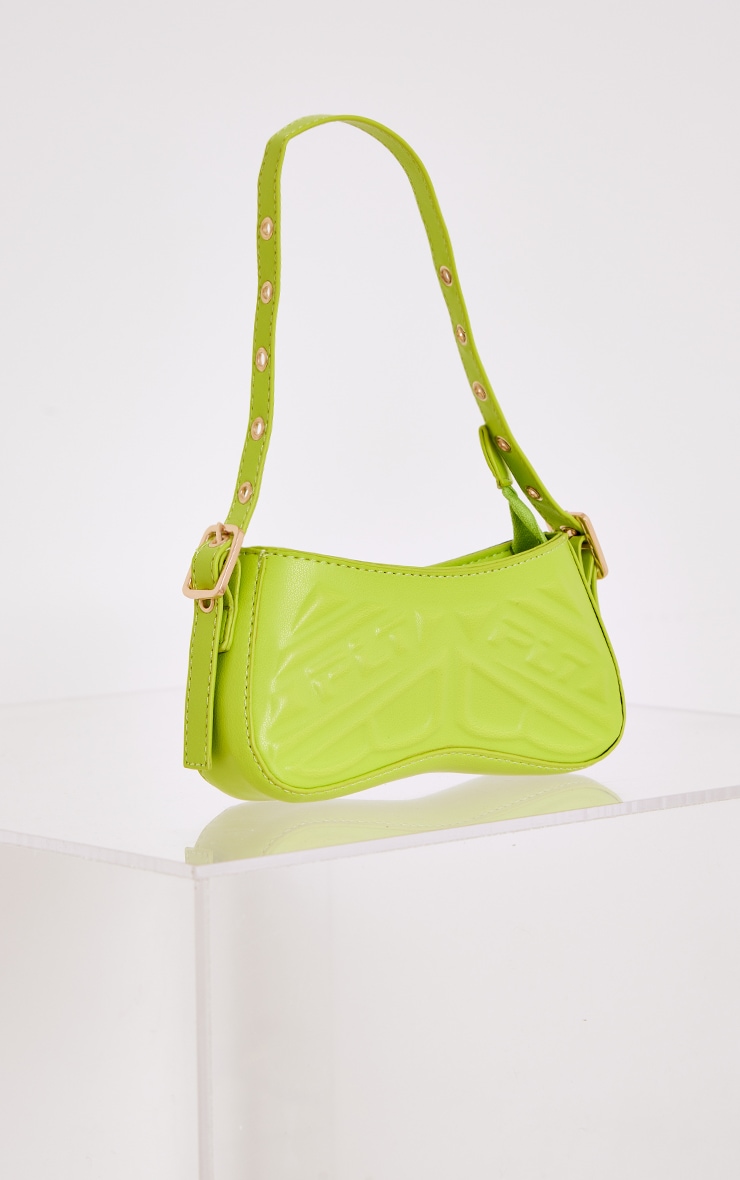 PRETTYLITTLETHING Lime Embossed Mini Bag image 4
