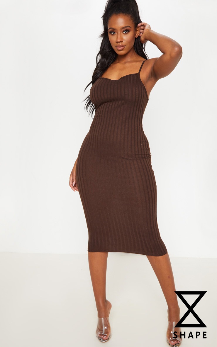 chocolate midi dress