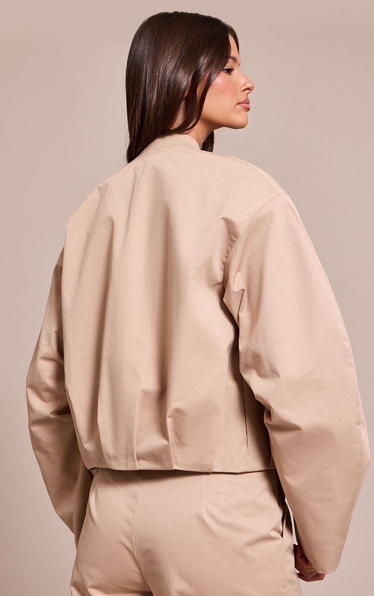 Stone Pleated Bomber Jacket image 2