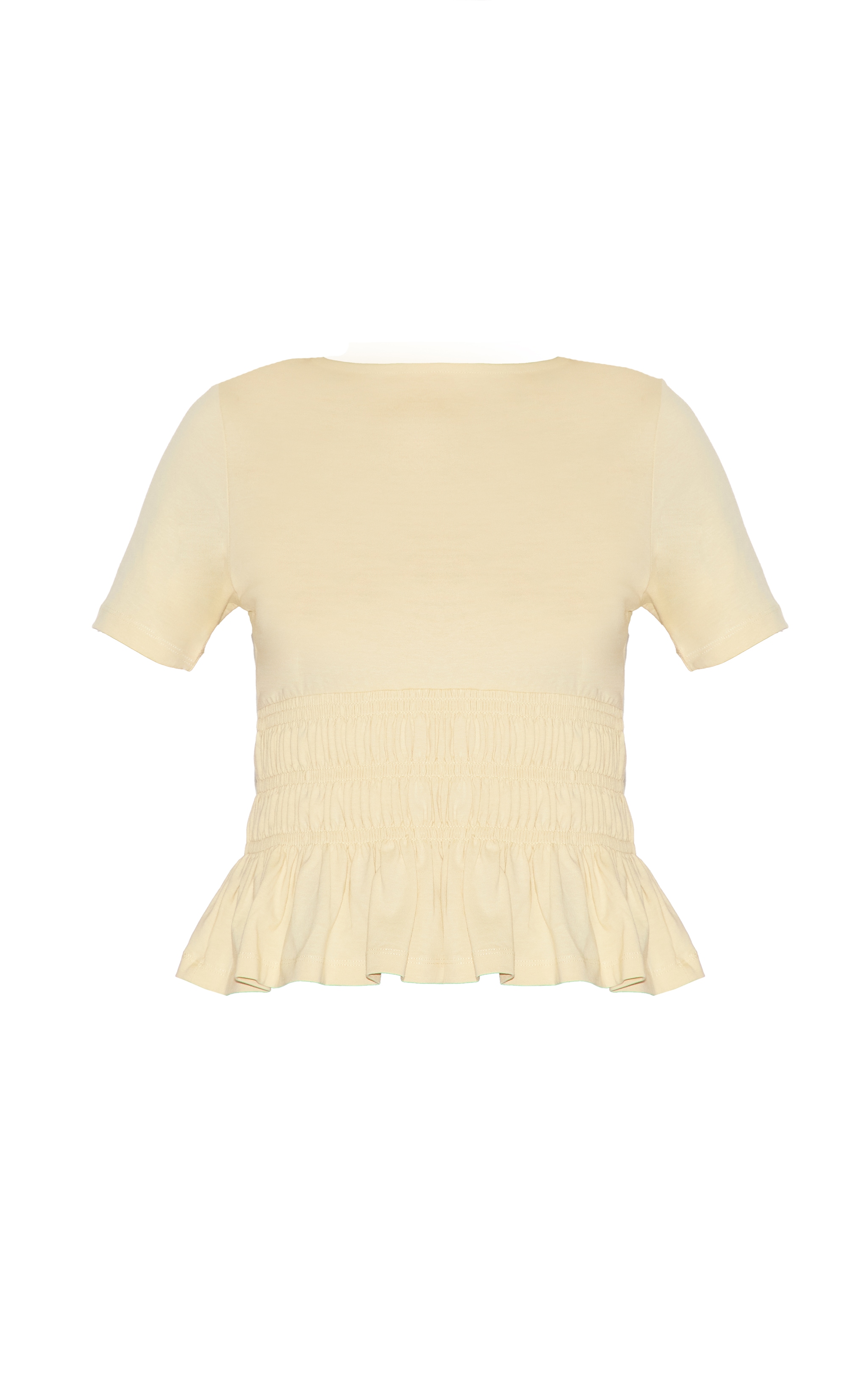 Washed Lemon Shirred Fitted T-shirt image 5