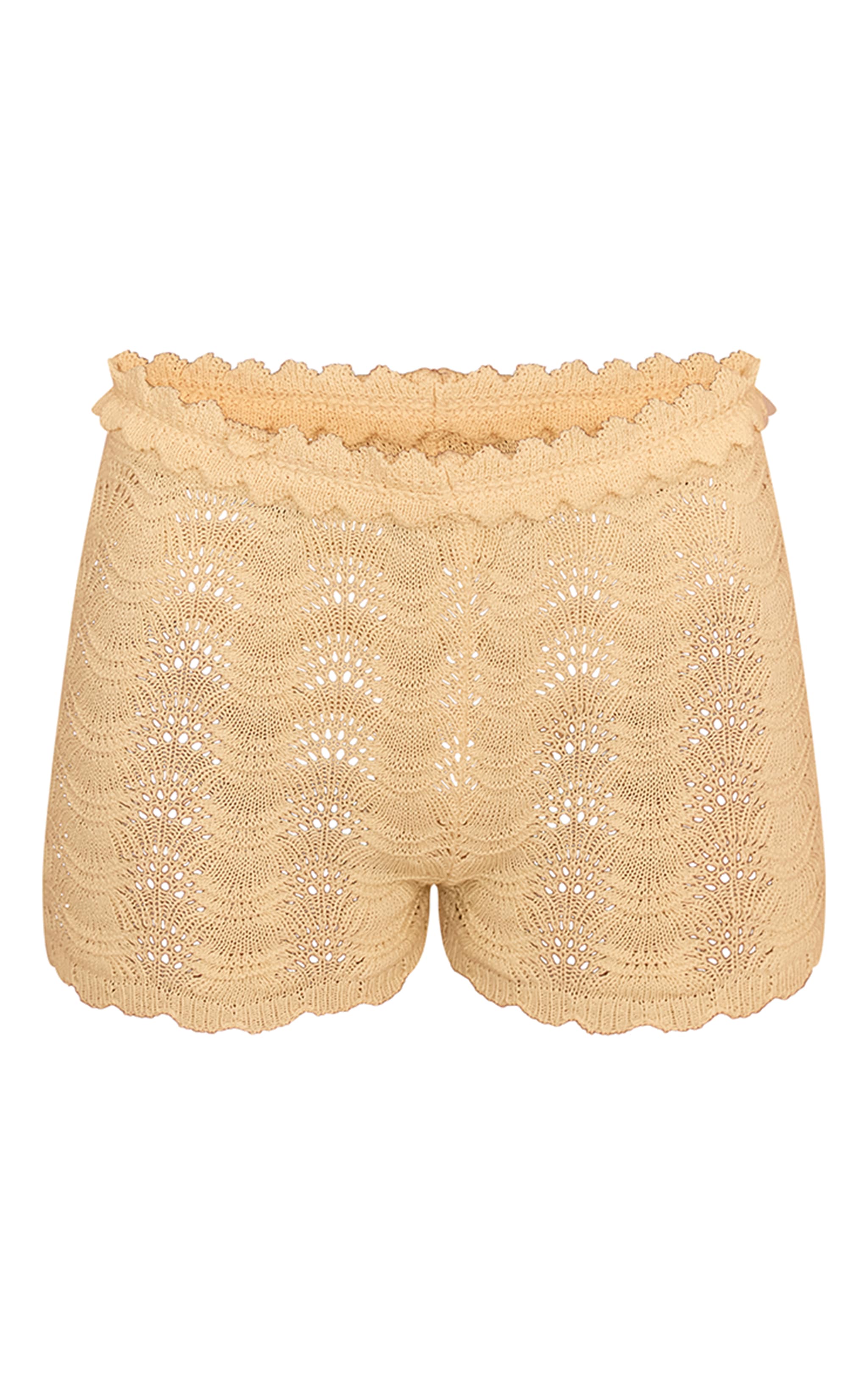 Lemon Waistband Detail Crochet Mini Shorts image 6