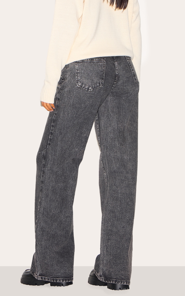 Tall Washed Grey Low Rise Boyfriend Jeans image 3