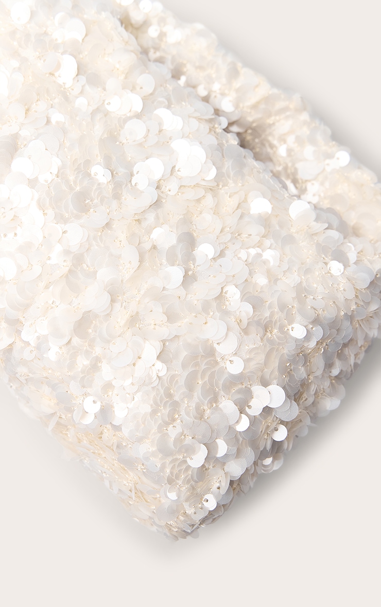 White Sequin Handbag image 5
