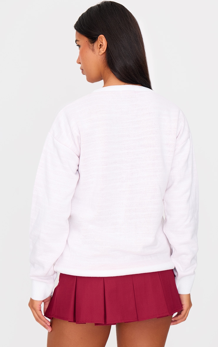 White And Red Meet Me Under The Mistletoe Christmas Sweater image 2