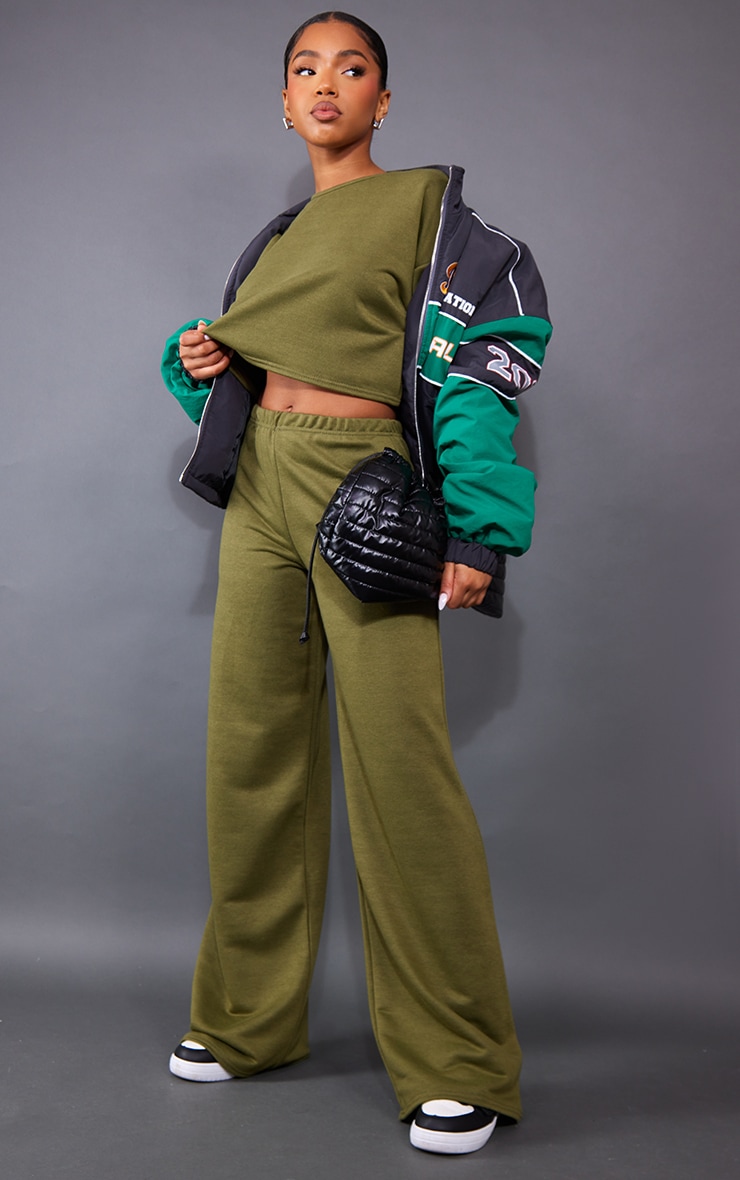 Khaki Wide Legged Joggers