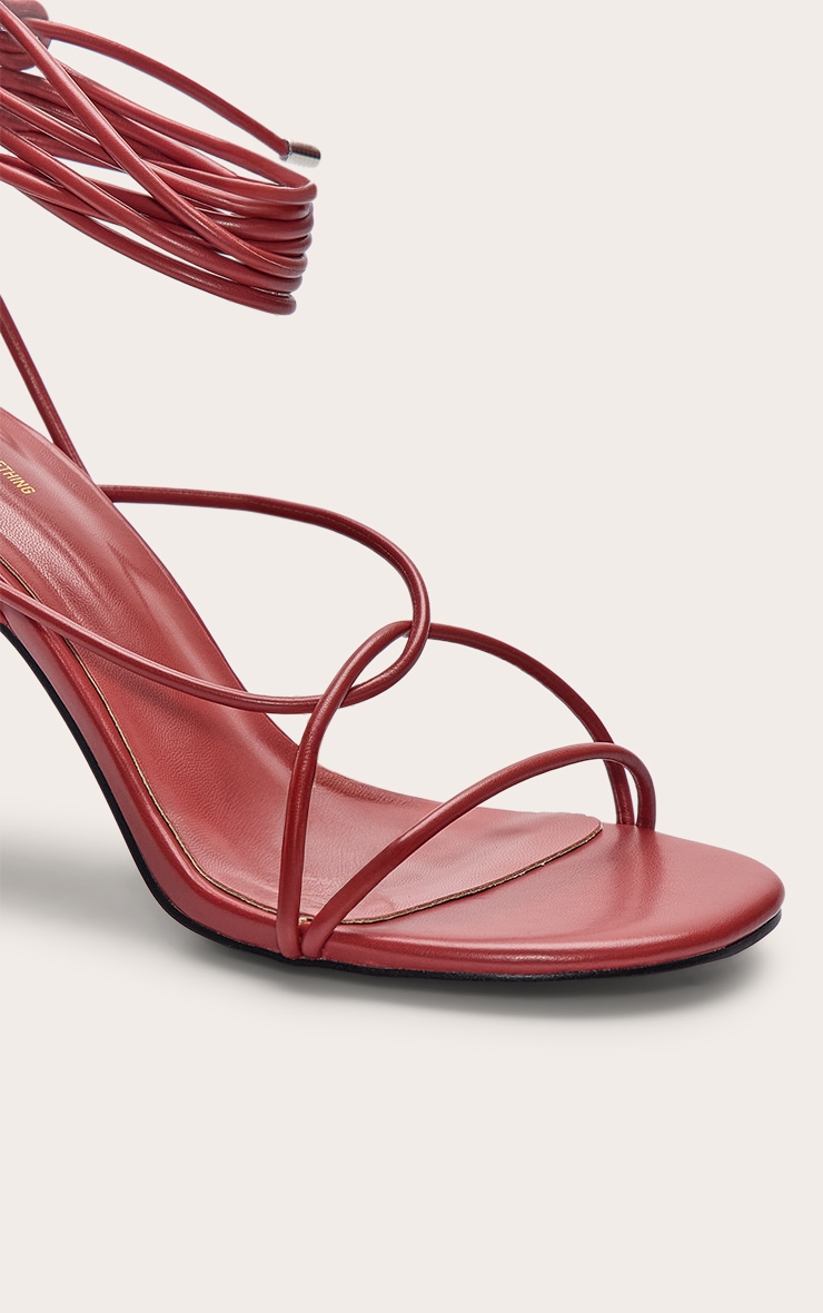 Rust Twist Strappy Round Toe Heeled Sandals image 5