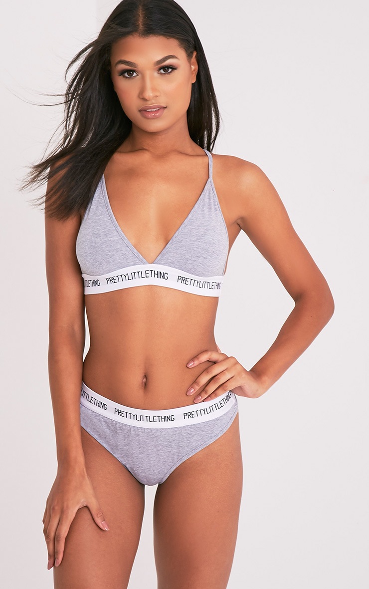 Pretty little thing grey sports bra 360
