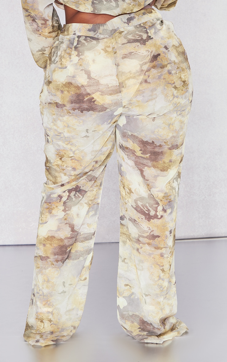 Plus Stone Camo Print Beach Flares image 3