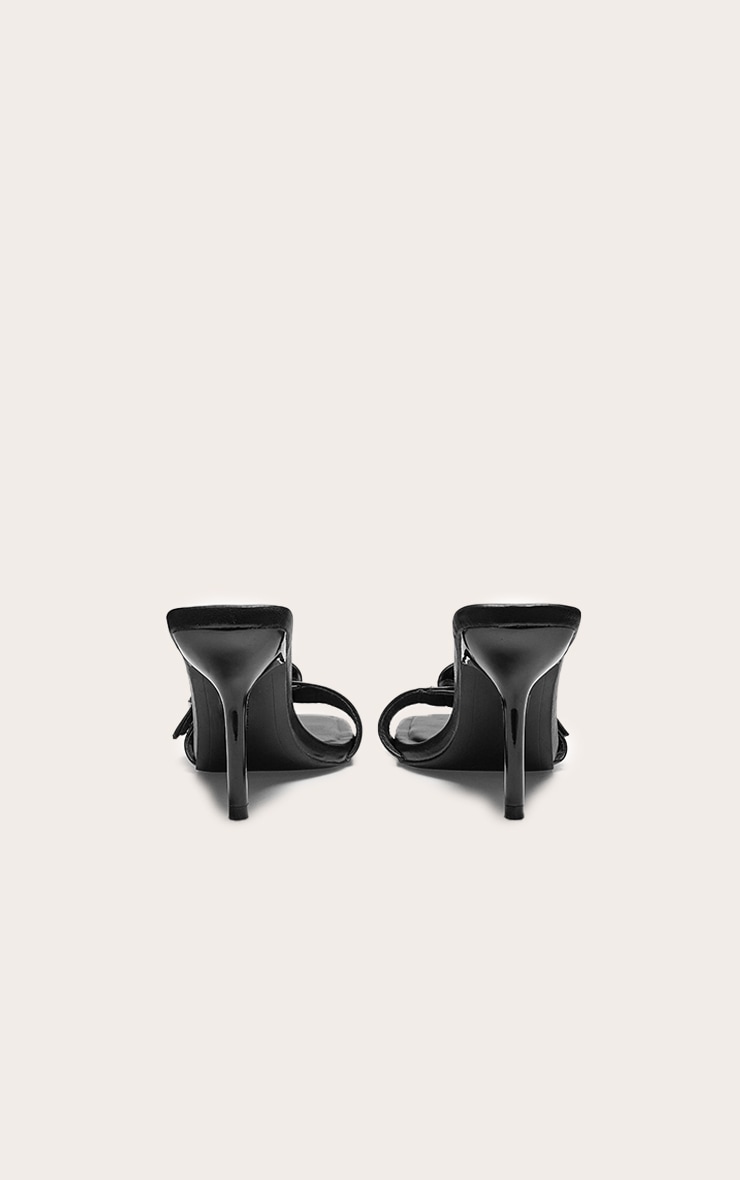 【in a row】Buckle Stiletto Mule Black Western Buckle High Stiletto Heeled Mules | Footwear