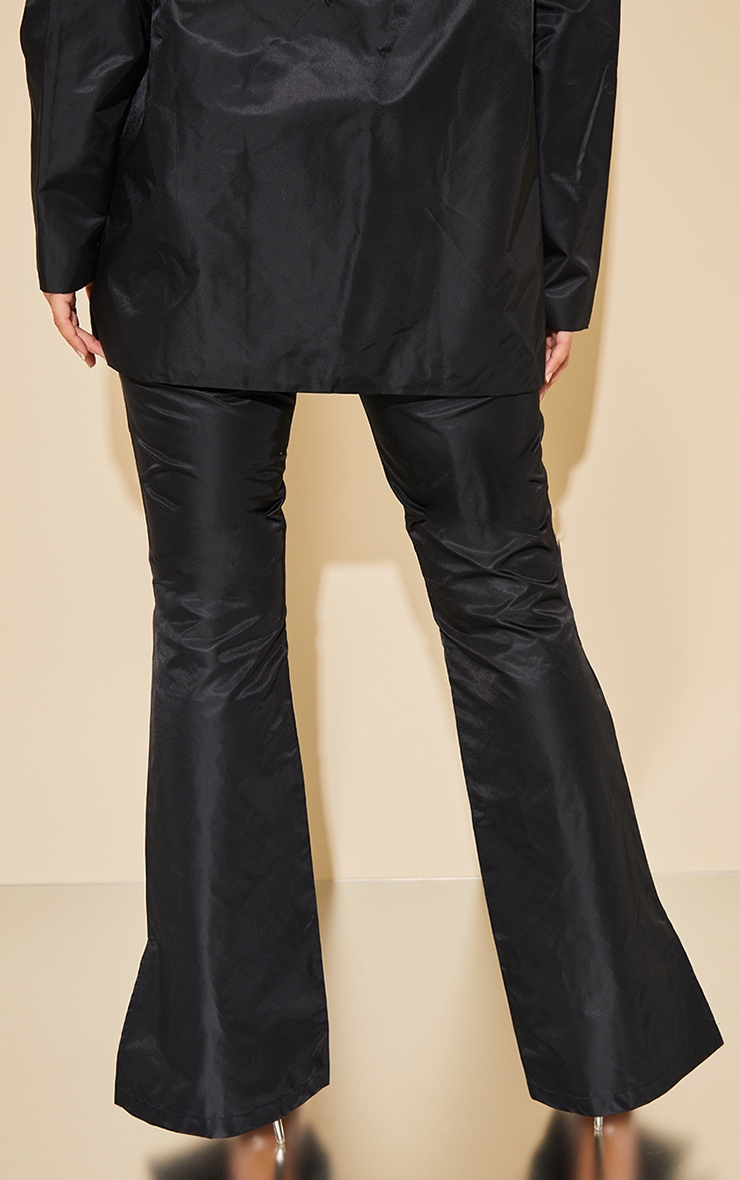 Black Nylon Pintuck Trousers image 3